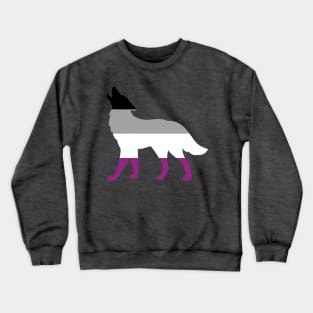 Pride Animals- Asexual Wolf Crewneck Sweatshirt